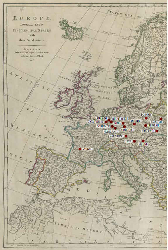Carte itinéraire Antoine 1791-1797